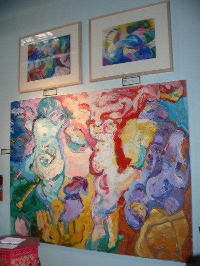 (above left to right) 'Blue Scottie', 'THe Snoot', (below) 'Three Figures' 