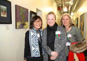 Suzi Wong, Cam Cato, and Karen Adams at the opening reception