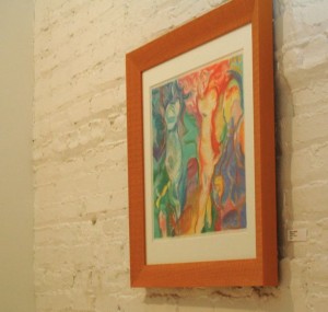 Karen's 'Three Figures', pastel, in display at Studio Clout