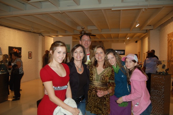 Karen and friends at the opening of Studio Clout, Atlanta Georgia November 2007.