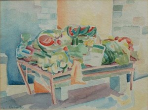 'Market Fresh - Cortona, Italy', 1982, Karen Adams 